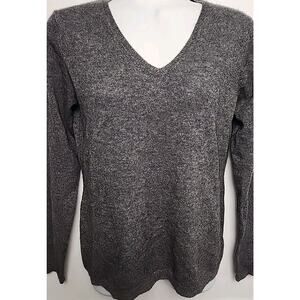 Sofie Women's Small Gray 100% Cashmere Sweater V-Neck L/S Lightweight Pullover